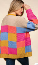 Load image into Gallery viewer, Chunky multicolor color block cardigan
