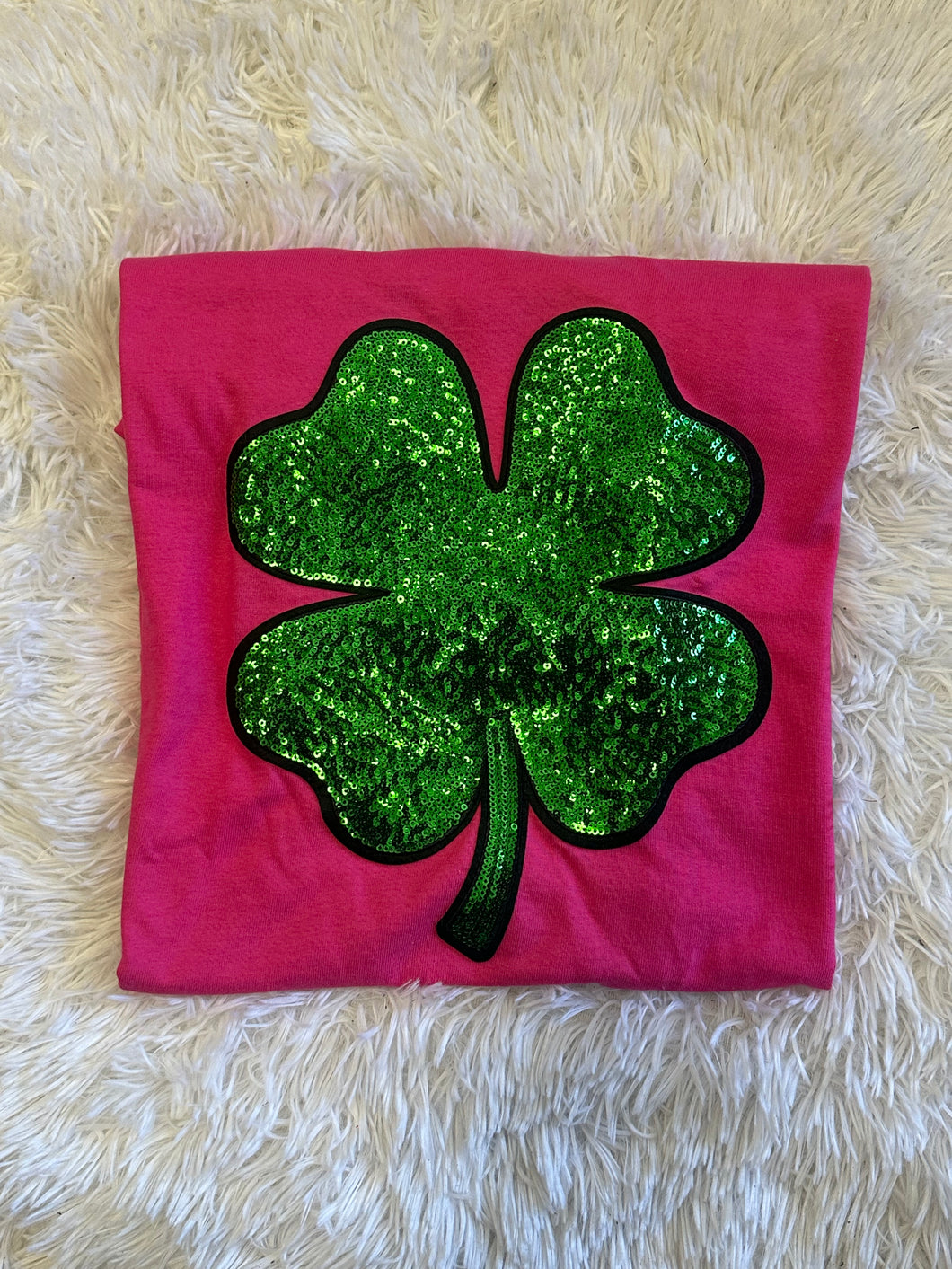 Sequin clover patch